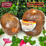 Pork Bali Aroma ham BLACKPEPPER HAM lada hitam frozen whole cut half +/- 2.3 kg/pc (price/kg)
